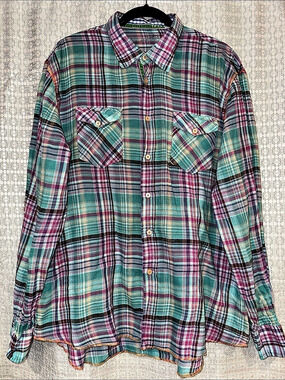 Arnold Zimberg Plaid Button Down XL